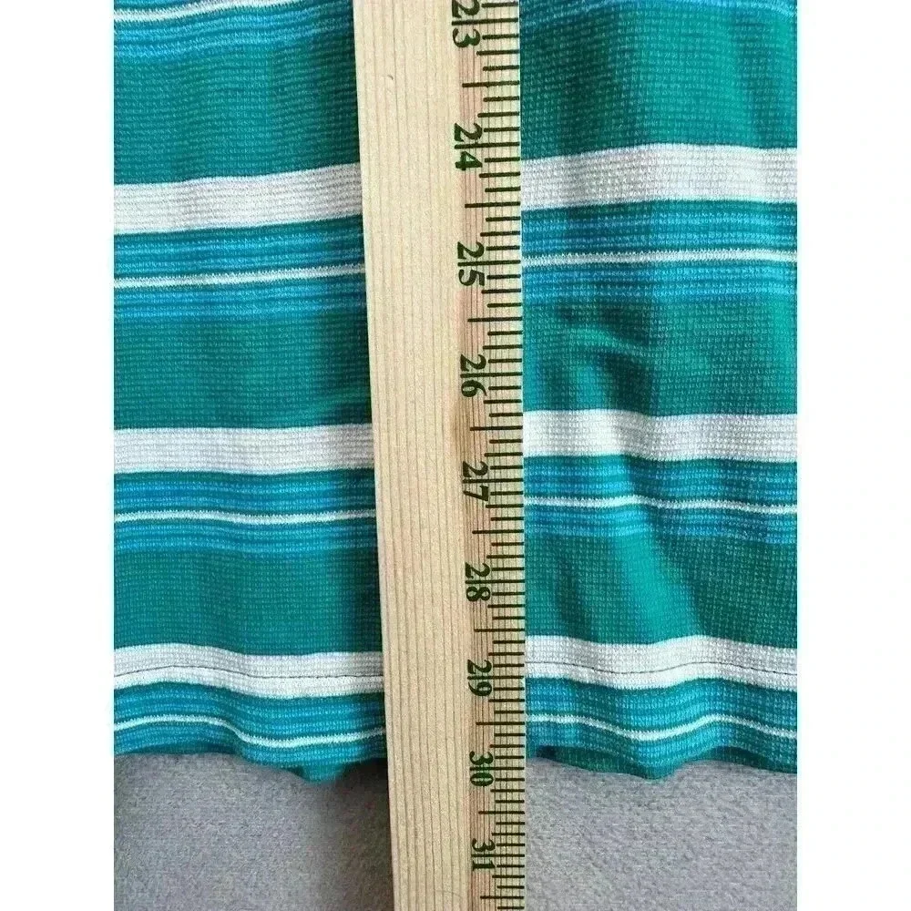 South Pole Men's Large Multicolor‎ Striped Short Sleeve Cotton Button Polo Shirt